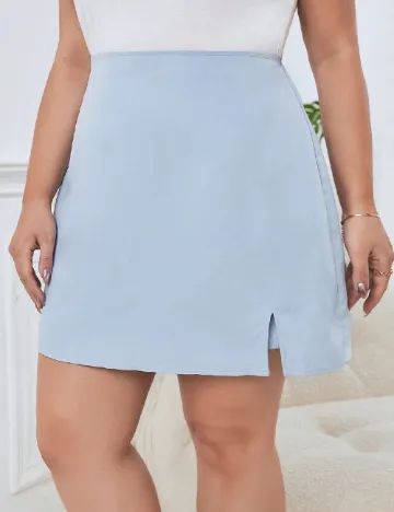 Fusta SHEIN CURVE, bleu