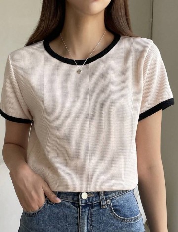 Tricou Dazy, crem