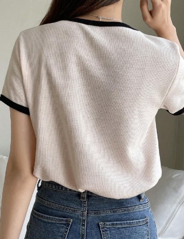 Tricou Dazy, crem