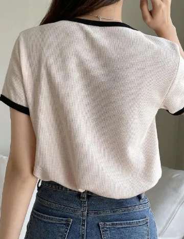 Tricou Dazy, crem