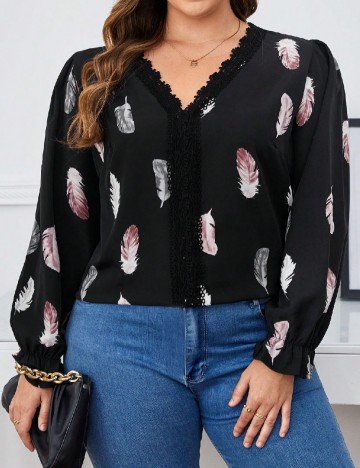 Bluza SHEIN CURVE, negru