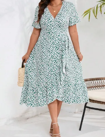 Rochie medie SHEIN CURVE, floral Floral print