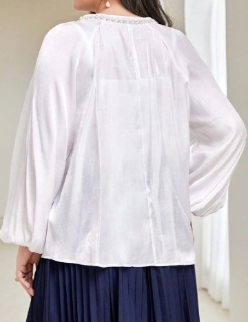 Bluza SHEIN CURVE, alb