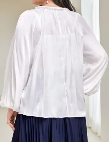 Bluza SHEIN CURVE, alb Alb
