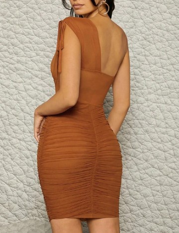 Rochie scurta SHEIN, maro