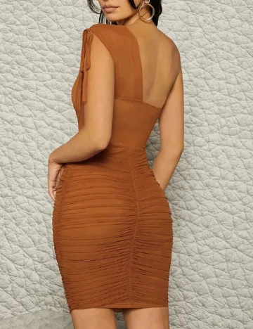 Rochie scurta SHEIN, maro Maro