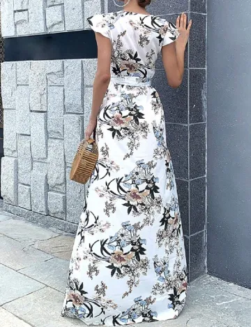 Rochie lunga Miss ord, alb Alb
