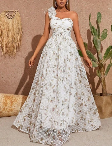 Rochie lunga SHEIN, alb Alb