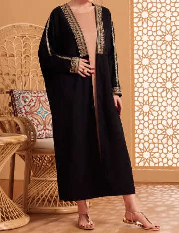 Rochie lunga SHEIN, crem/negru