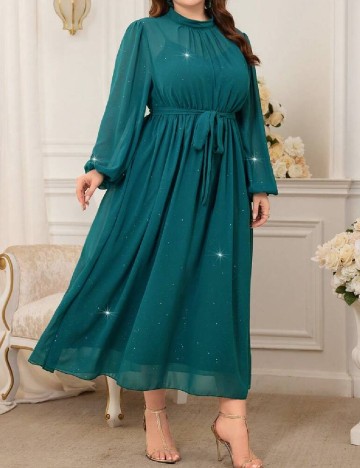 Rochie medie SHEIN CURVE, turcoaz