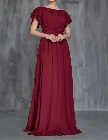 Rochie lunga Faeriesty, visiniu Rosu
