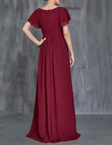 Rochie lunga Faeriesty, visiniu Rosu