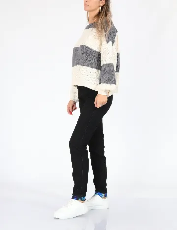 Pulover American Eagle, alb/gri