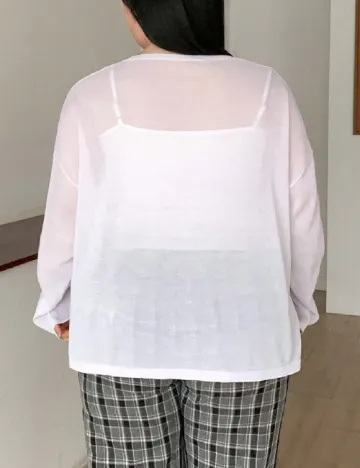 Bluza Dazy Plus Size, alb