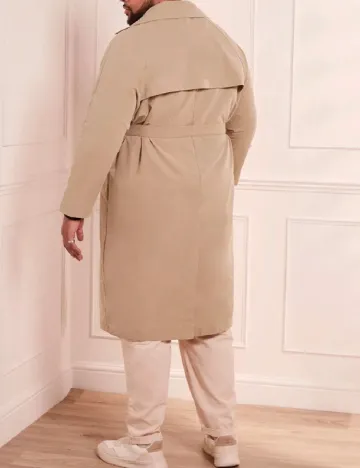 Trench SHEIN Plus Size Men, bej