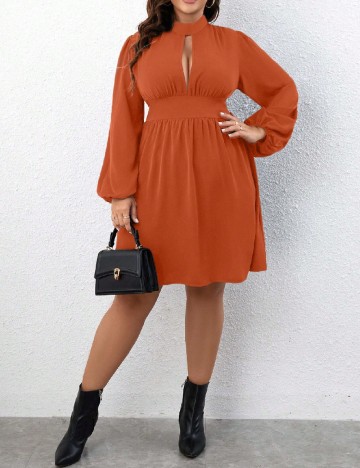 Rochie scurta SHEIN CURVE, portocaliu