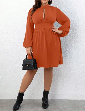 Rochie scurta SHEIN CURVE, portocaliu