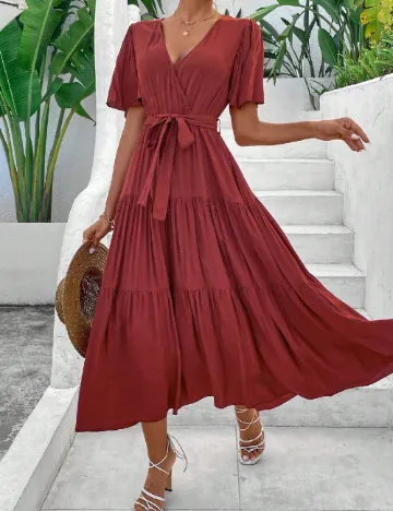 Rochie medie SHEIN, caramiziu Maro