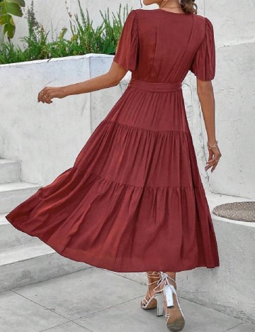 Rochie medie SHEIN, caramiziu