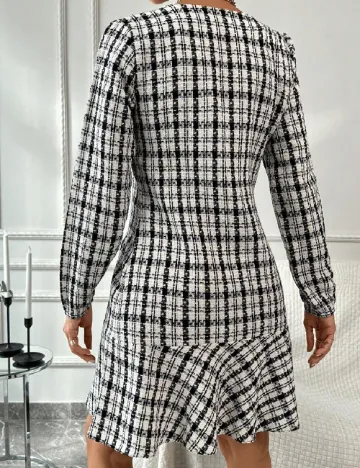 Rochie scurta SHEIN, alb/negru