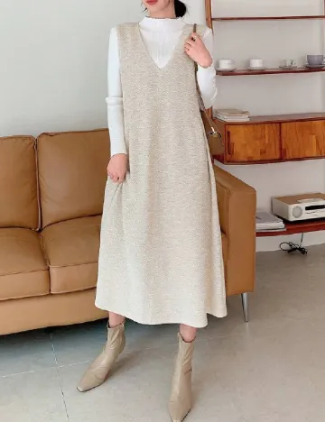 Rochie medie Dazy, crem Crem