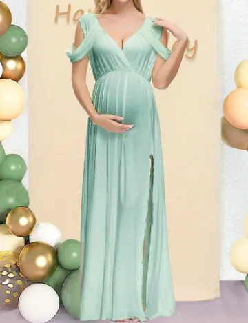 Rochie lunga SHEIN Maternity, turcoaz