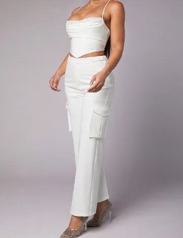 Pantaloni SHEIN, alb