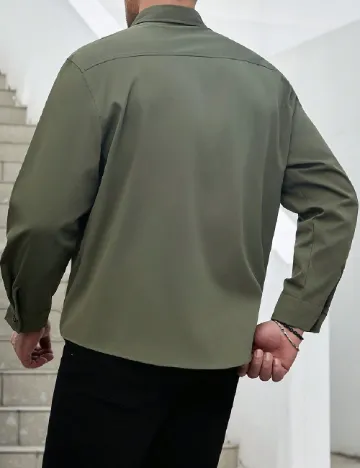 Jacheta SHEIN Plus Size Men, verde
