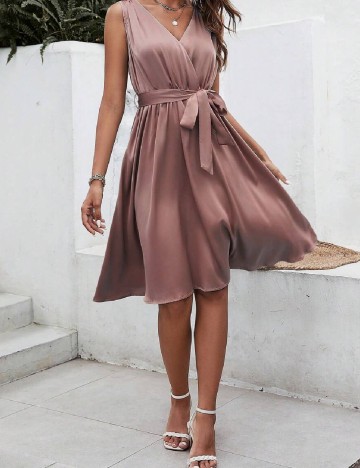 Rochie scurta SHEIN, roz pudra