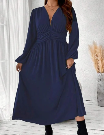 Rochie lunga SHEIN CURVE, bleumarin