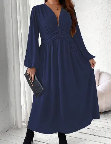 Rochie lunga SHEIN CURVE, bleumarin