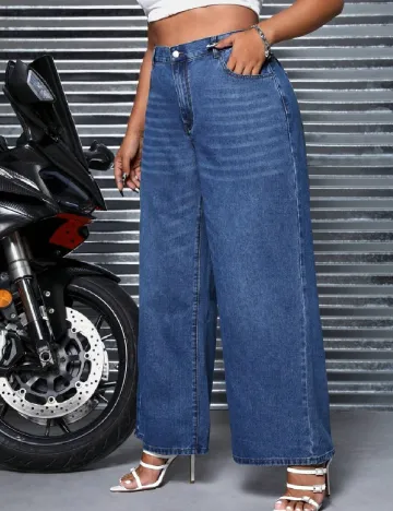 Blugi SHEIN CURVE, albastru Albastru