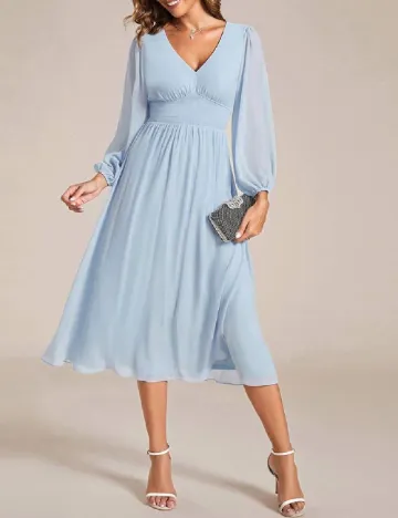 Rochie medie Ever-Pretty, bleu