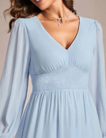 Rochie medie Ever-Pretty, bleu