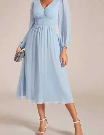 Rochie medie Ever-Pretty, bleu