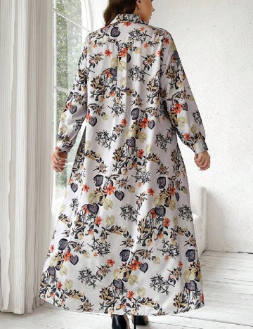 Rochie lunga SHEIN CURVE, floral print