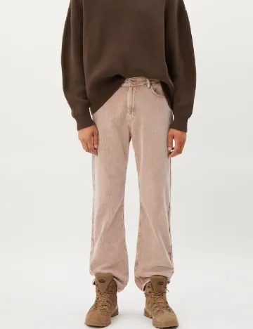 Pantaloni Weekday, roz pal