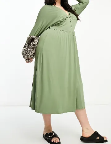 Rochie medie ASOS Curve, verde