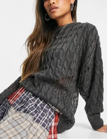 Pulover ASOS, gri Gri
