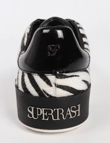 Adidasi SuperTrash, alb/negru