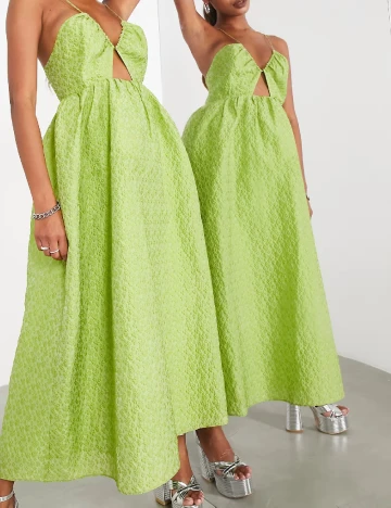 Rochie lunga ASOS, verde Verde