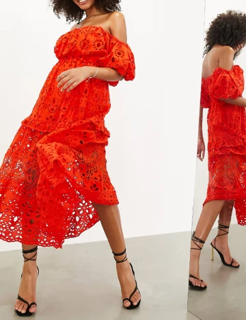 Rochie medie ASOS, portocaliu Portocaliu