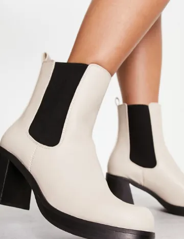 Botine Top Shop, crem