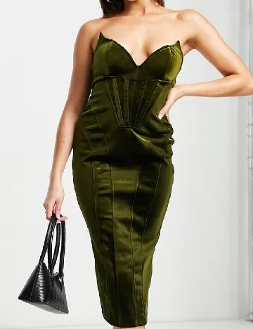 Rochie medie ASOS, verde Verde
