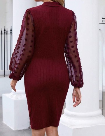 Rochie scurta Emery Rose, visiniu