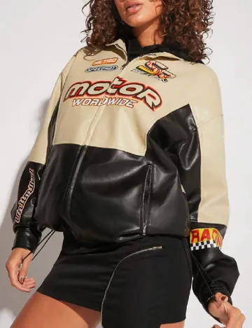 Jacheta SHEIN, crem/negru