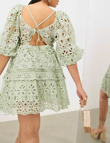 Rochie scurta ASOS Curve, verde