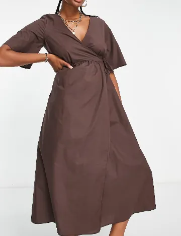 Rochie medie ASOS, maro