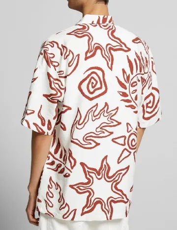 Camasa Bershka, alb Alb