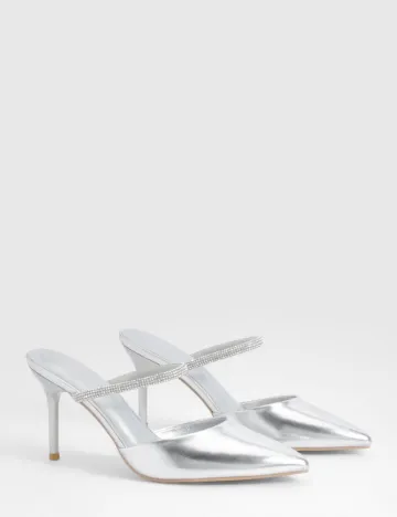Pantofi Boohoo, argintiu